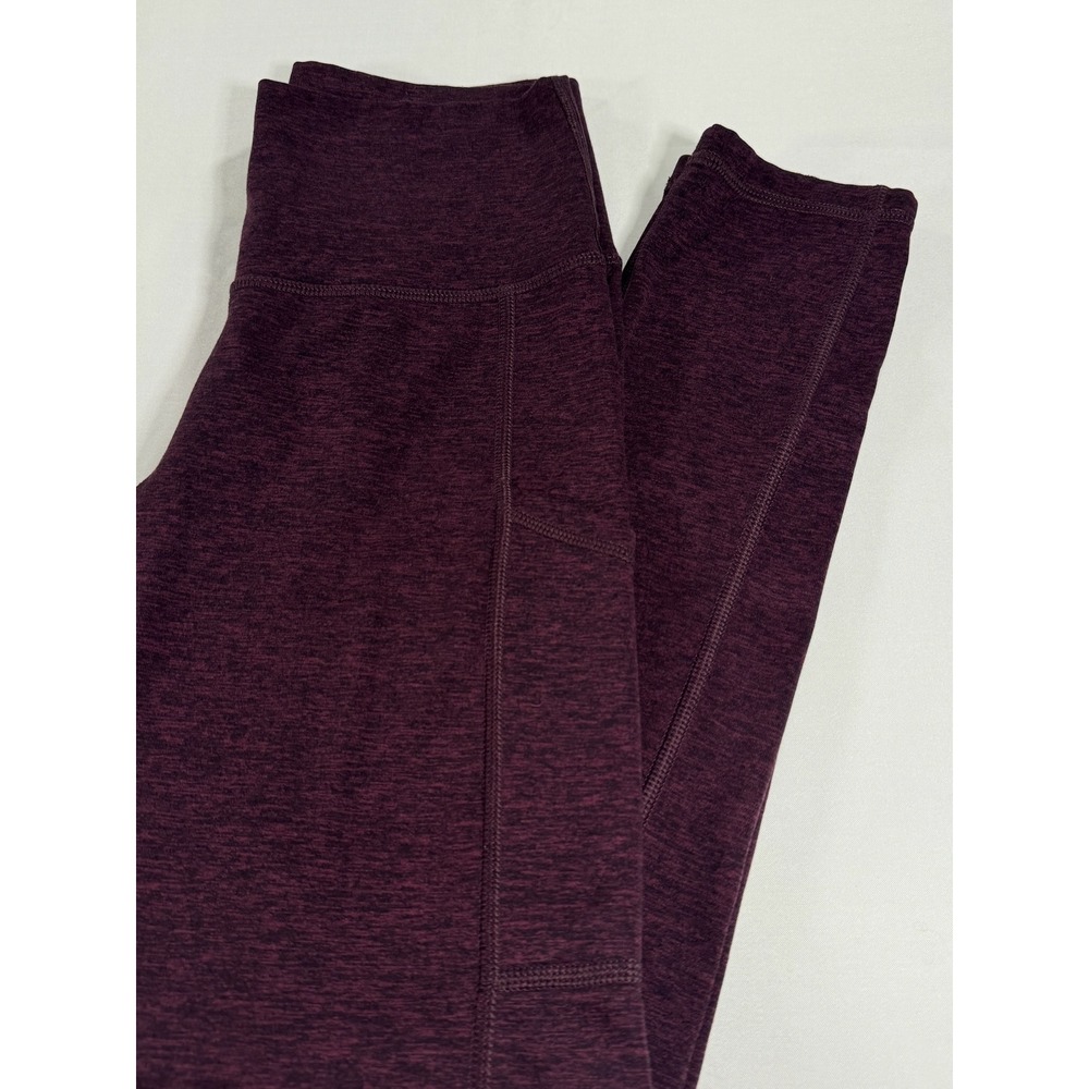 Aerie Chill Play Move High Waisted Pocket Leggings Burgundy Heather Small